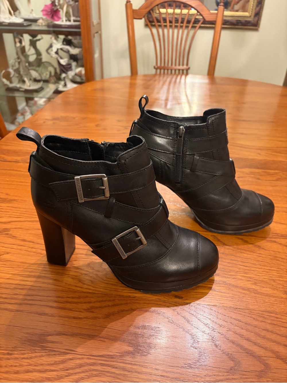 Women’s Black Buckle Ankle Boots